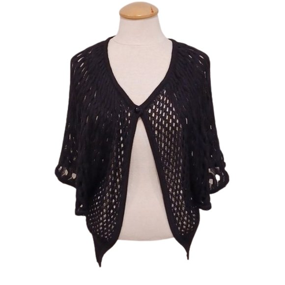 BCBG Max Azria Knit Cotton Lace Cardigan- Sz. Sm - Picture 1 of 10